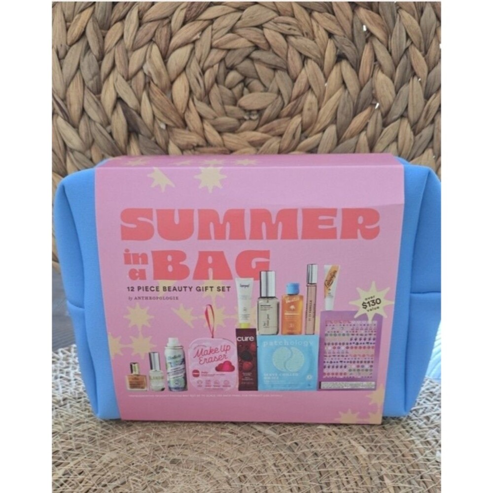 Anthropologie Summer in a Bag 12 Piece Beauty Gift Set NEW